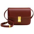 thumbnail image 1 of Bolso Mensajero para Mujer Bolso Con Cerradura Metal Versátil PU (rojo Vino L), 1 of 8