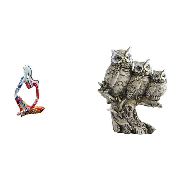 Estatua de resina,Figura ornamental de resina con estatua de un pensador sentado,Figuras de búhos,Figuras de búhos,animales artificiales,artesanías,decoración del hogar,Estatua de búho