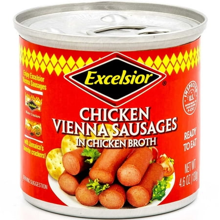(3 Pack) Excelsior Chicken Vienna Sausages in Chicken Broth, 4.6 (Best Way To Cook Vienna Sausage)