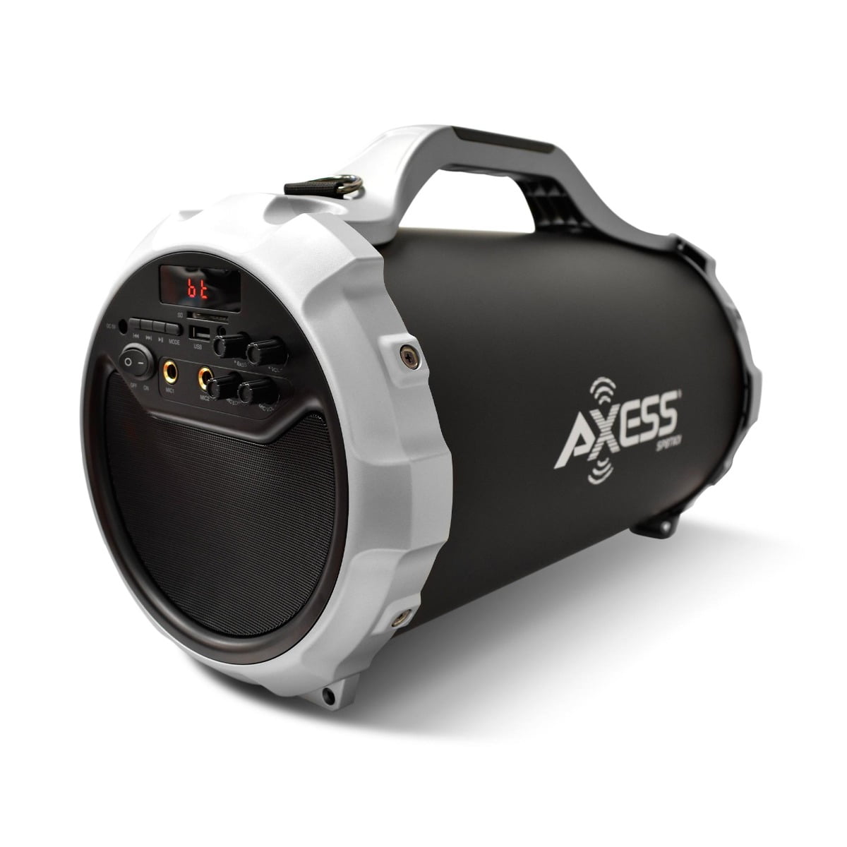 Rumble Sonic Rubberized Speaker with Wireless MICSilver SPBT1101SL
