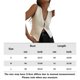 thumbnail image 3 of Camisa De Punto Superior Señoras Casual Cami Top Hollow Out Button Down Streetwear Ropa (Blanco S) Cgtredaw Para estrenar, 3 of 7