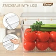 thumbnail image 5 of 4 Pack Clear Storage Bins with Lids Stackable AND Soda Can Dispenser for Refrigerator with Lids, 5 of 8