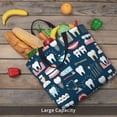 thumbnail image 5 of Pofeuu Dental Print Tote Bag for Women,Hobo HandBags with Zipper,Large Capacity Casual Shoulder Handbags with Inner Pockets, 5 of 7