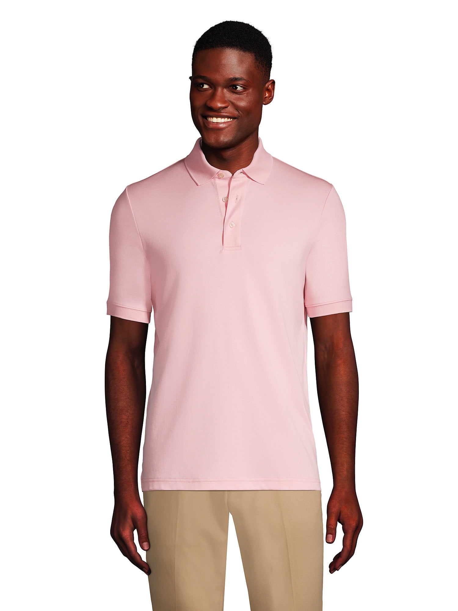 Lands' End Men's Short Sleeve Super Soft Supima Polo Shirt