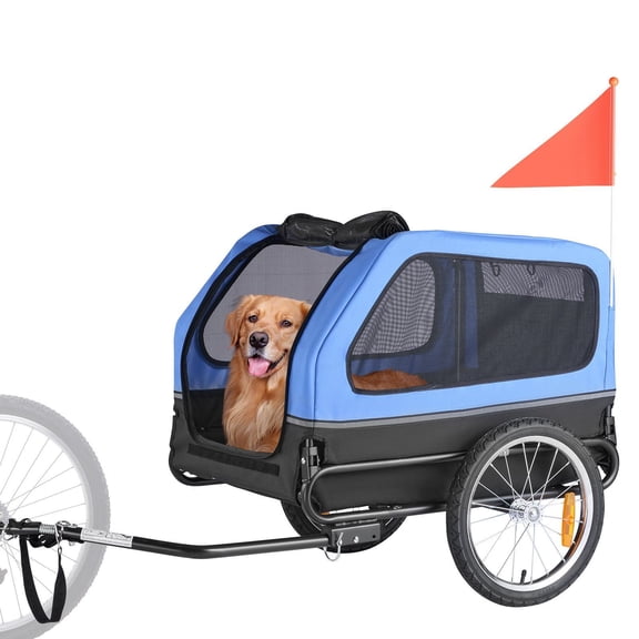 Pet Bicycle Trailer Carrier, Holds Up to 88 lbs, Easy Fold Frame & Quick Release, for Small and Large Breed Dogs