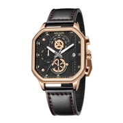 MEGIR Mens Sport Casual Watch Chronograph, Quartz Movement, 3ATM Water Resistant, Leather Strap