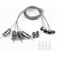thumbnail image 1 of 10pcs stainless steel wire rope hooks, stainless steel rope hanging wire kit stainless steel hanging device, 1 of 5