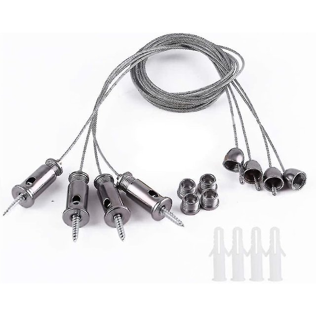 10pcs stainless steel wire rope hooks, stainless steel rope hanging wire kit stainless steel hanging device