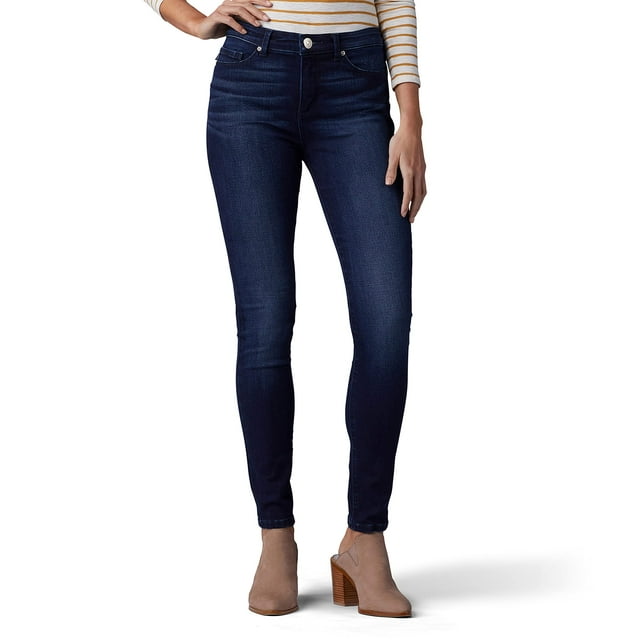 Pantalones cortos Jean Lee Sculpting Sculpting Slim Fit Skinny Leg 18 para mujer