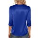 thumbnail image 5 of RKSTN Women's 3/4 Length Sleeve Satin Shirts Oversized Crewneck Satin Silk Pullover T Shirts Top Womens Casual Solid Plus Size Round Neck Loose Fits Three Quarter Sleeve Shirt Spring Summer Clothes, 5 of 10