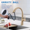 thumbnail image 5 of Cerypsa Brushed Gold Pull Down Single Handle Kitchen Faucet, 5 of 8