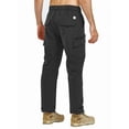 thumbnail image 3 of NORTHYARD Cargo Pants for Men Hiking Camping Lightweight Quick Dry Waterproof Outdoor Work Pant with Multipockets Black L, 3 of 8