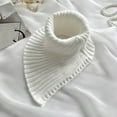 thumbnail image 2 of UTSJKR Women Winter Rib Knit Turtleneck Faux Collar Solid Color Detachable Triangular Scarf Wrap Windproof Neck Warmer White, 2 of 3