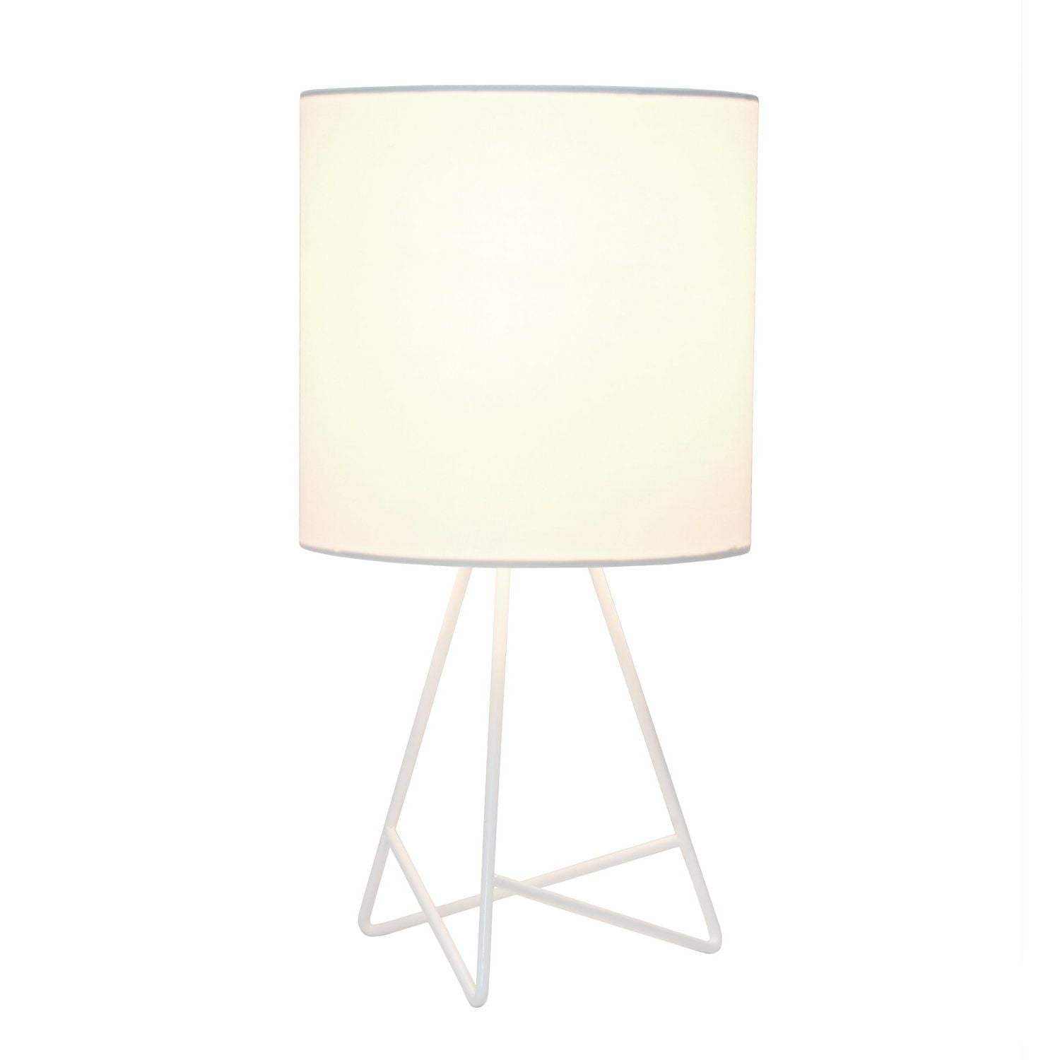 Simple Designs Down to the Wire Table Lamp with Fabric Shade