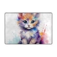 thumbnail image 2 of Little Cat Painting Area Rug Washable 72 x 48 Floor Carpet Mat Non Slip for Bedroom Living Room Kids Room Home Decor, 2 of 7