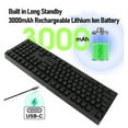 thumbnail image 4 of Clavier Mécanique Sans Fil, Triple Mode BT 2,4 GHz USB‐C, Commutateurs Interchangeables à Chaud, Commutateurs Bleus, Rétroéclairage RVB, Claviers de Jeu pour Travailler et Jouer, 4 of 7