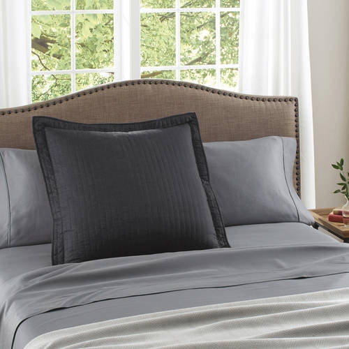 Better Homes & Gardens Cotton Euro Sham (Black Soot)