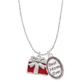 thumbnail image 1 of Delight Jewelry Silvertone Red Present Best Mom Ever Charm Necklace, 1 of 4