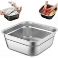 thumbnail image 5 of Large Capacity Stainless Steel Wash Basin with Brushed Finish and Rolled Edge for Multipurpose Use, 5 of 5