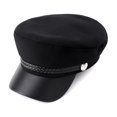thumbnail image 5 of Boina negra de otoño e invierno, gorra azul marino de lana retro británica, gorra octogonal para mujer, gorra plana coreana, 5 of 5