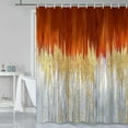 thumbnail image 3 of Modern Shower Curtain Sets for Bathroom Gray Blue Beachy Aesthetic Stripe Contemporary Minimalist Painting Fabric Bathtub Curtains Navy Blue Tan Arabic Pattern Curtains, 3 of 6
