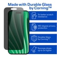 thumbnail image 4 of onn Privacy Glass Screen Protector for iPhone® 17 Pro, Made with Durable Glass by Corning™ for Ultimate Protection, Includes Easy Application Tray, 4 of 8
