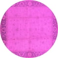 thumbnail image 1 of Ahgly Company Indoor Round Oriental Pink Traditional Area Rugs, 7' Round, 1 of 4