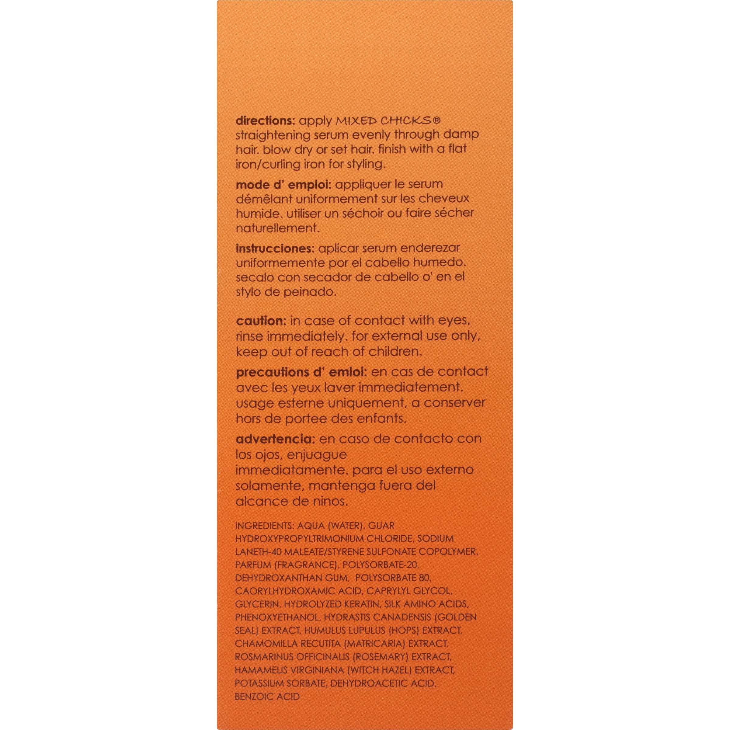 Mixed Chicks Thermal Protectant for Heat Styling Straightening Serum 4 fl oz Box