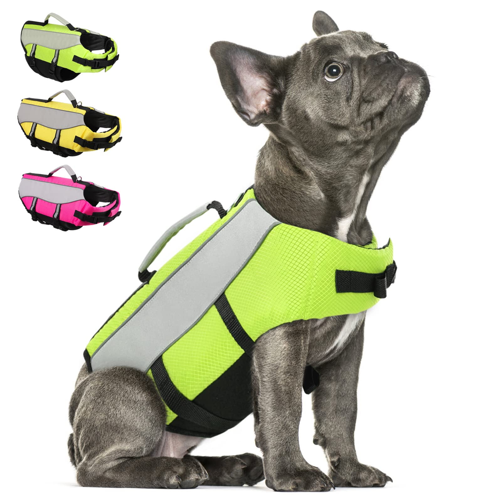 Queemore Dog Life Jacket, Adjustable Light Small Dog Life Vest with