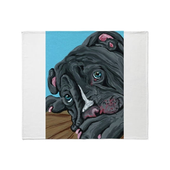 CafePress - Black Pit Bull Throw Blanket - Soft Fleece Throw Blanket, 50"x60" for All Ages