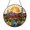 Acrylic 3.5 Inch, variant on Stained Glass Cactus Landscape Sunset Window Suncatcher2001