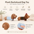 thumbnail image 7 of Forestwhale Soft Dachshund Shaped Plush Chew Toy for Dogs 8.3" Calming Anxiety Relief Pet Stuffed Animal Cuddly Comfort Toy for Small Medium Breeds, 7 of 7