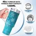 thumbnail image 3 of Fotbe Christmas Snow Pattern 40oz Ice Bully With Handle And Straw Stainless Steel Vacuum Insulated Cup And 2 In 1 Straw Lid, 3 of 8