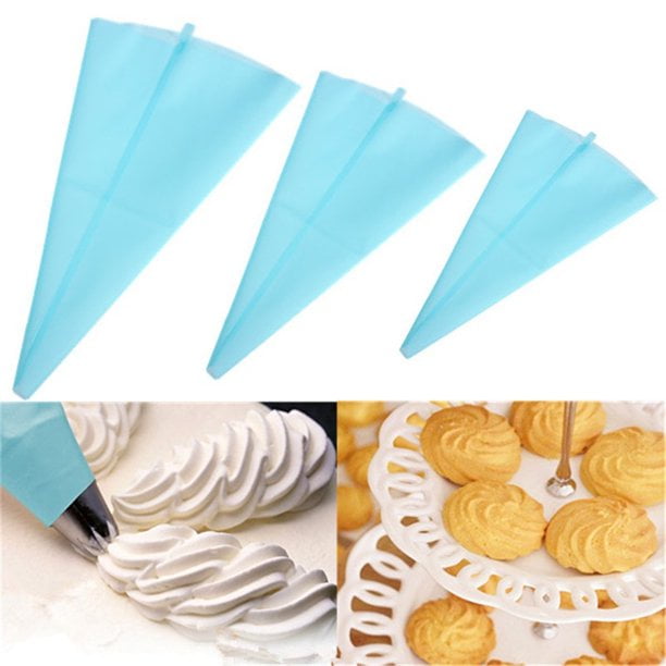 5-Pack Reusable Silicone Piping Bags For Icing | Set Of 5 Sizes For Cake Decorating, Frosting Cupcakes & Cookies