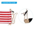 thumbnail image 4 of Uxcell Foot Hammock Under Desk, Adjustable Foot Rest Sling with Hooks Portable Desk Footrest, Red White Style 1, 4 of 6
