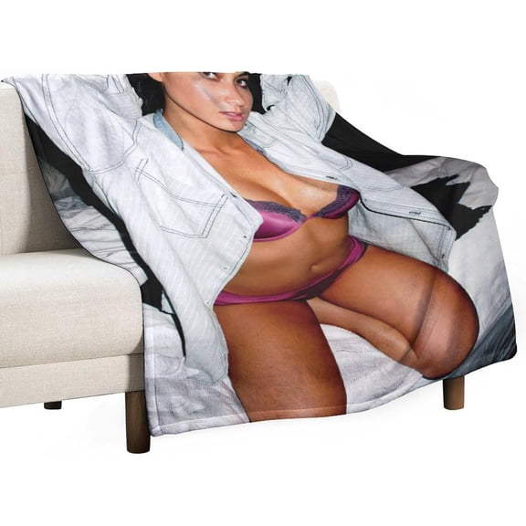 Olivia Munn Sexy Actress Blanket 22 Fleece Blankets Soft Fuzzy Plush Flannel Throw Blanket Lightweight 300GSM for All Seasons 60"x80"