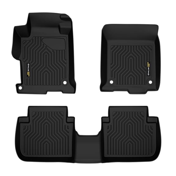Black TPE All Weather Floor Mats Set Fit for 2013-2017 Honda Accord Sedans Floor Liners 1st & 2nd Row Rubber Car Mats