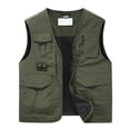 thumbnail image 1 of Men's Lightweight Casual Outdoor Travel Work Vest Jacket with Multiple Pockets for Spring Summer Fall, 1 of 3