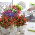thumbnail image 5 of 10 Bundles Artificial Lavender Flowers Outdoor Fake Plants Faux Plastic UV Resistant Flowers for Home Garden Porch Window Box and Cemetary Grave Decorations (10, Blue), 5 of 5