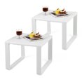 thumbnail image 1 of Gymax Outdoor Side Table Set of 2 18'' Weather Resistant Adirondack Table Patio White, 1 of 10
