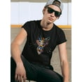 thumbnail image 2 of Neon Cat T-Shirt Men -Image by Shutterstock, Male 5X-Large, 2 of 4