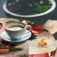 thumbnail image 2 of Ambesonne Christmas Fitted Round Tablecloth, Vintage Ornaments, 40"- 44" Diameter, Multicolor, 2 of 4