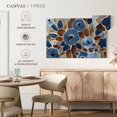 thumbnail image 5 of Elephant Stock Contemporary Tapestry Blue Wall Art - Horizontal Canvas Wall Art - Living Room Wall Decor - Floral And Botanical Canvas - Blue And Beige Decor By Silvia Vassileva - 48" x 32", 5 of 8