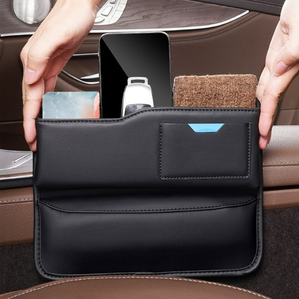 Caja de almacenamiento con ranura para asiento de automóvil Caja de almacenamiento cosida Caja organizadora para asiento de automóvil Accesorios interiores Cajas de almacenamiento