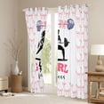thumbnail image 3 of Feelyou Fitness Curtains Pack of 2 (42x84 Each), Cute Ribbon Bowknot Curtains Blackout, 3 of 6