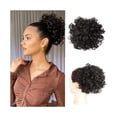 thumbnail image 1 of Extensions de Cheveux Courtes Afro Puff Kinky Curly Bun Synthétiques à Cordon, Queue de Cheval à Clip, Postiches, 1 of 6