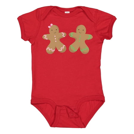 

Inktastic Twin Gingerbread Boy and Girl Co Gift Baby Boy or Baby Girl Bodysuit