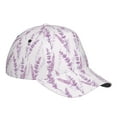 thumbnail image 3 of Naloa Original Classic Low Profile Hat Men Women Baseball Cap Dad Hat Adjustable Unconstructed Lavender Flowers Print Cap, 3 of 9