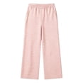 thumbnail image 6 of YUANxueke Girls Elastic Waist Pants Casual Striped Outdoor Straight Leg Soft Comfy Trousers for 4-16 Years, 6 of 6