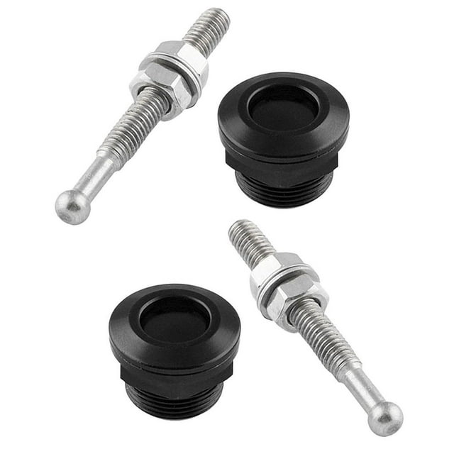 2x Universal 0.87 '' / 22 Mm de Diámetro Pestillo de Liberación Rápida Botón de Capó Pernos de Capó Kit de Clip de Bloqueo (Paquete de 2, Negr Cola Bloqueo de pasadores del capó del capó